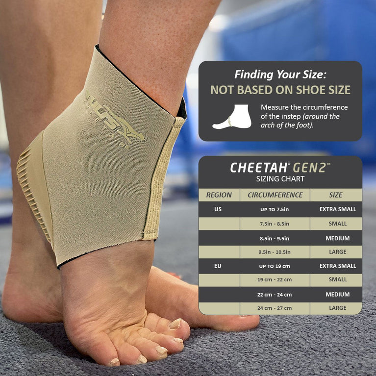 TULIS CHEETAH GEN2 HEEL CUP WITH COMPRESSION SLEEVE YOUTH SIZES