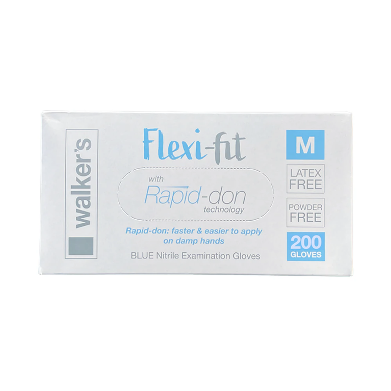 FLEXI-FIT NITRILE GLOVES - LATEX FREE & POWDER FREE