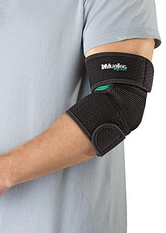 MUE6315 MUELLER ADJUSTABLE ELBOW SUPPORT GREENLINE OSFM