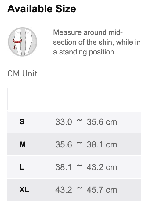 LP718 SHIN AND CALF SUPPORT