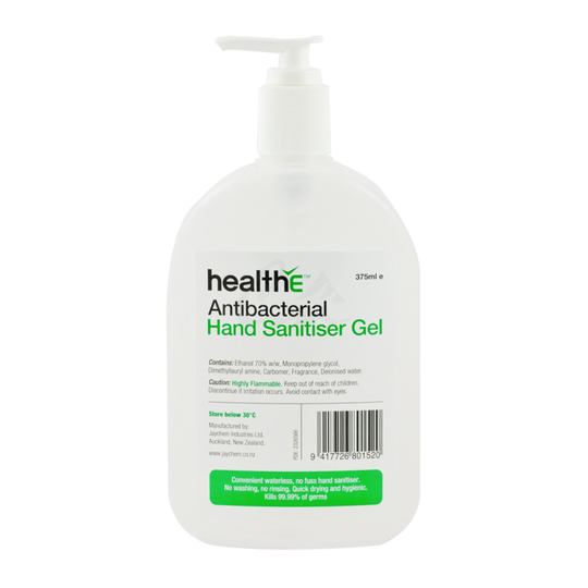 ANTIBACTERIAL HAND SANITISER GEL 375ML WITH PUMP