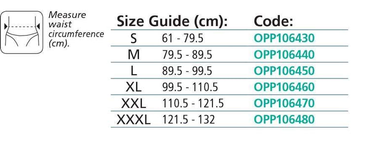 OPP1064 SACRO LUMBAR SUPPORT 10" WIDTH