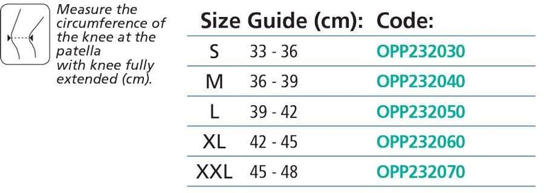 OPP2320 KNEE STABILIZER WITH BILATERAL STAYS AND SILICON PAD